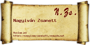 Nagyiván Zsanett névjegykártya