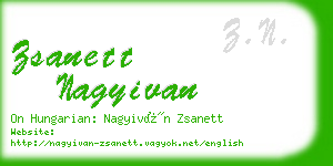 zsanett nagyivan business card